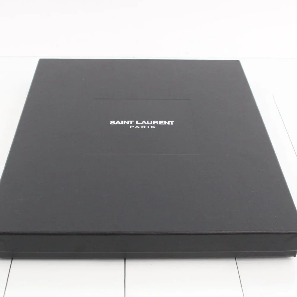 Saint Laurent Black/Green Stripe Canvas Zip Pouch - Picture 8 of 13